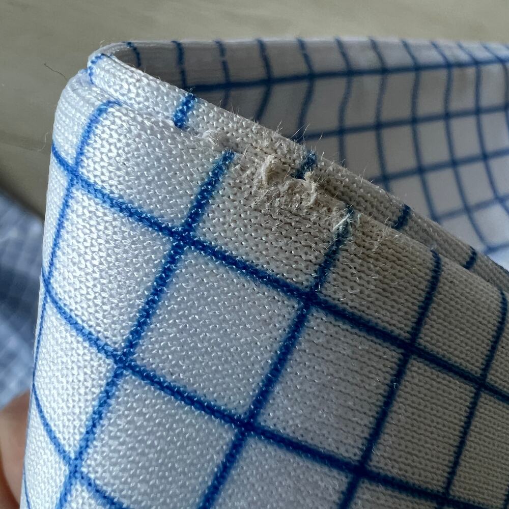 Collars & Co Flawed Mens XL Tall Blue White Square FLAWS Read - Picture 13 of 16